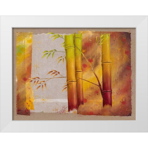 Bambou I White Modern Wood Framed Art Print by Cadoret, Virginie