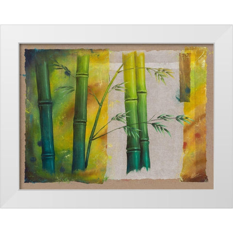 Bambou II White Modern Wood Framed Art Print by Cadoret, Virginie