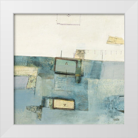 Three Star Plain White Modern Wood Framed Art Print by Frampton, Russell