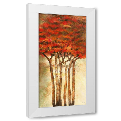 Branches White Modern Wood Framed Art Print by Gack, Jean-Pierre