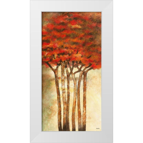 Branches White Modern Wood Framed Art Print by Gack, Jean-Pierre
