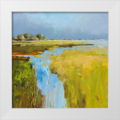 De Woude White Modern Wood Framed Art Print by Groenhart, Jan