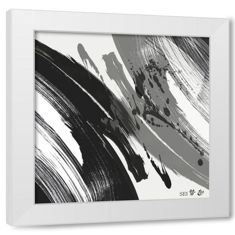 Sei I White Modern Wood Framed Art Print by Hitomi, Naoki