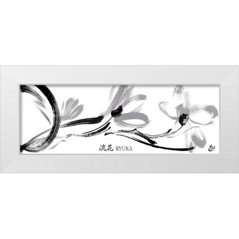 Ryuka IV White Modern Wood Framed Art Print by Hitomi, Naoki