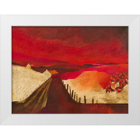 Pixel Landscape White Modern Wood Framed Art Print by Holtkamp, Margreet