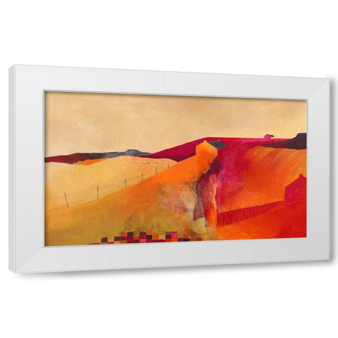 Territorial Landscape White Modern Wood Framed Art Print by Holtkamp, Margreet