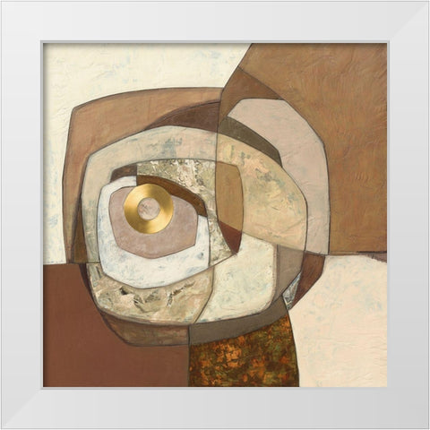 Segment White Modern Wood Framed Art Print by Jones, Jodi