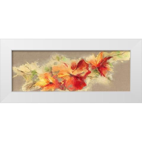Flowers I White Modern Wood Framed Art Print by Marks, Rita