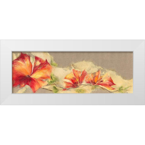 Flowers II White Modern Wood Framed Art Print by Marks, Rita