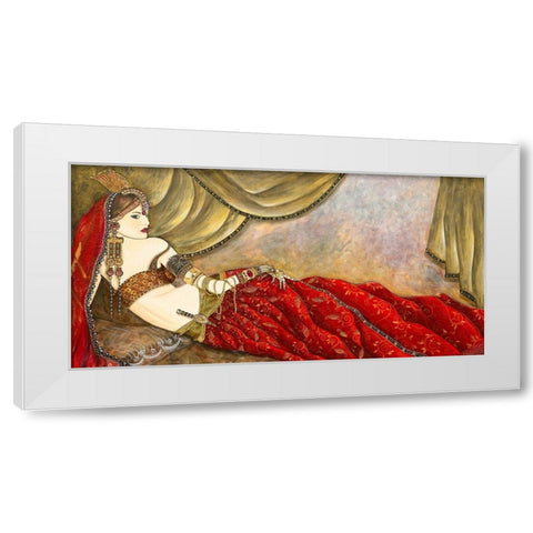 Romance indienne I White Modern Wood Framed Art Print by Maugeri, Valerie