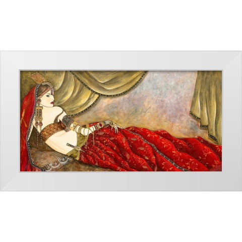 Romance indienne I White Modern Wood Framed Art Print by Maugeri, Valerie
