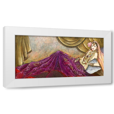 Romance indienne II White Modern Wood Framed Art Print by Maugeri, Valerie