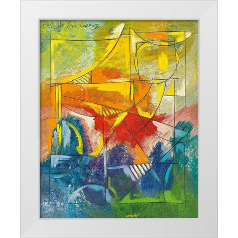 Finestra sul porto III White Modern Wood Framed Art Print by Da San Lorenzo, Paolo