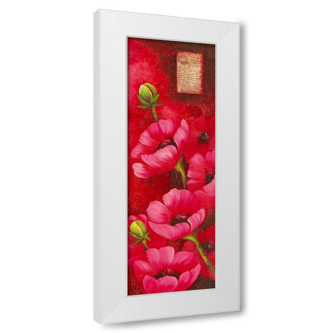 Duo d Anemones I White Modern Wood Framed Art Print by Pasquier, Sylvi