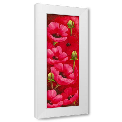 Duo d Anemones II White Modern Wood Framed Art Print by Pasquier, Sylvi