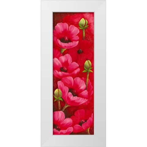 Duo d Anemones II White Modern Wood Framed Art Print by Pasquier, Sylvi