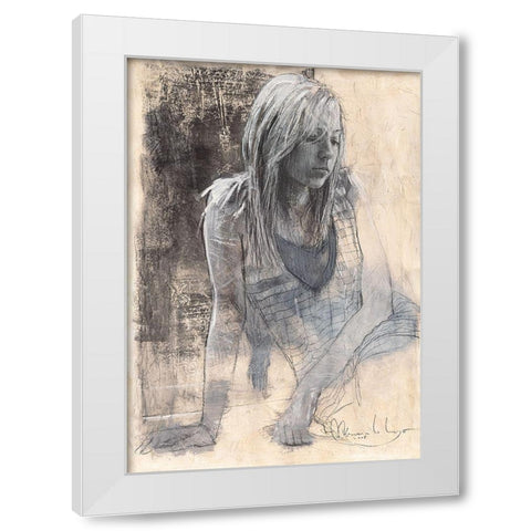 Caroline White Modern Wood Framed Art Print by Longo, Massimiliano
