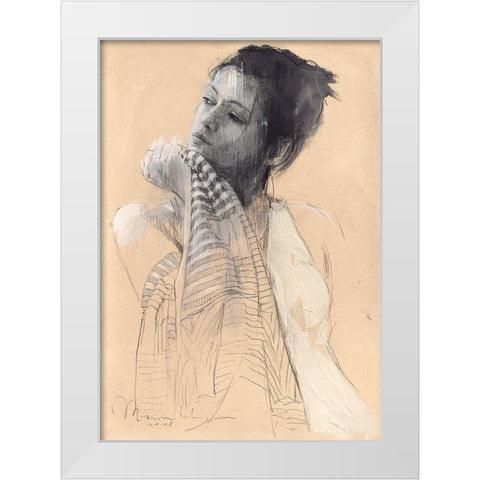 Eleanor VIII White Modern Wood Framed Art Print by Longo, Massimiliano