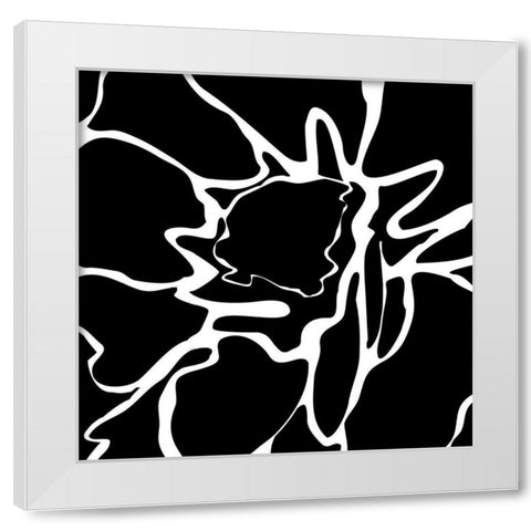 Abstract Wright White Modern Wood Framed Art Print by Talva Design