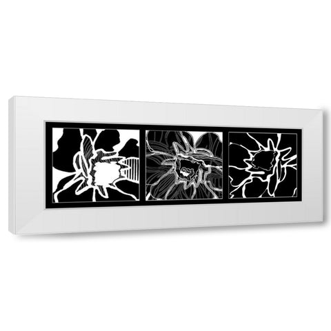 Web flower White Modern Wood Framed Art Print by Talva Design
