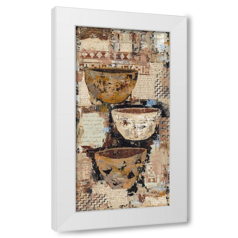 Old Pots II White Modern Wood Framed Art Print by Shaffer Johnson, Sandee