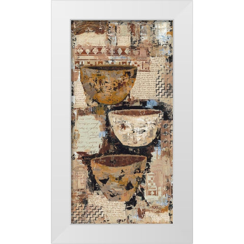 Old Pots II White Modern Wood Framed Art Print by Shaffer Johnson, Sandee