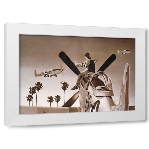 Air Training White Modern Wood Framed Art Print by Tempier, Guy