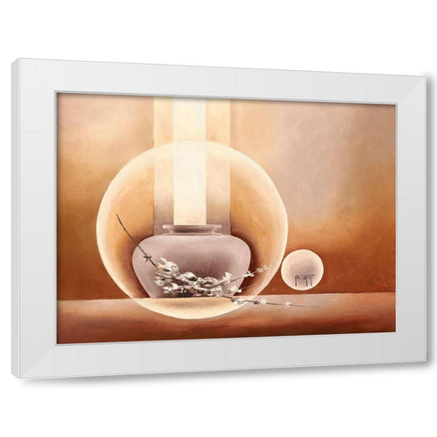 Tendresse White Modern Wood Framed Art Print by Triki, Bernadette