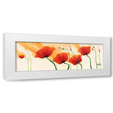 Fleur d Isa White Modern Wood Framed Art Print by Marthe