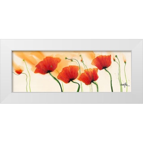 Fleur d Isa White Modern Wood Framed Art Print by Marthe