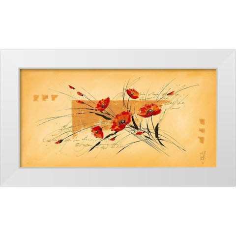Tendresse fleurie III White Modern Wood Framed Art Print by Zacher-Finet, Isabelle