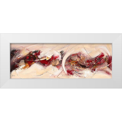 Vibrations White Modern Wood Framed Art Print by Ball, Veronique