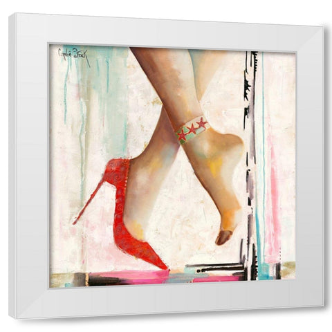 Marilyn s Shoes II White Modern Wood Framed Art Print by Cornee, Patrick