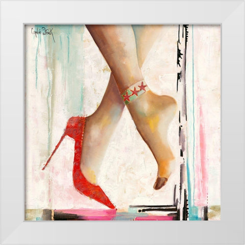 Marilyn s Shoes II White Modern Wood Framed Art Print by Cornee, Patrick