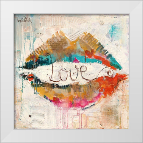 Love White Modern Wood Framed Art Print by Cornee, Patrick
