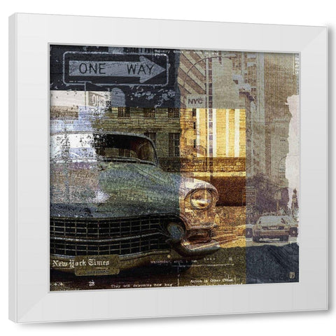 Urban I White Modern Wood Framed Art Print by Paput, Philippe