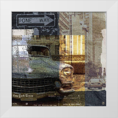 Urban I White Modern Wood Framed Art Print by Paput, Philippe