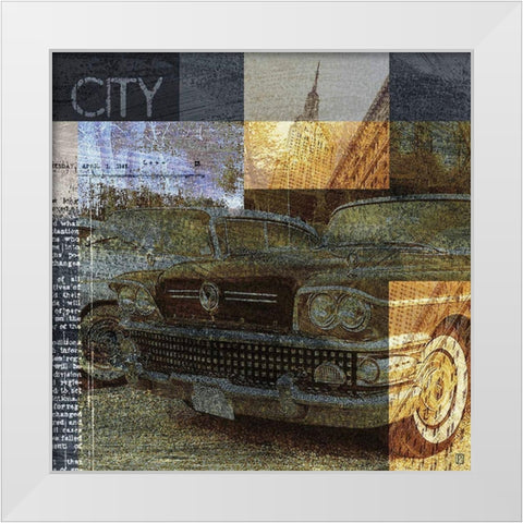 Urban II White Modern Wood Framed Art Print by Paput, Philippe