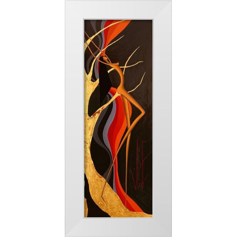 Plaisir subliminal II White Modern Wood Framed Art Print by Natacha L.