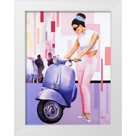 Femme I White Modern Wood Framed Art Print by Bernard, Anne