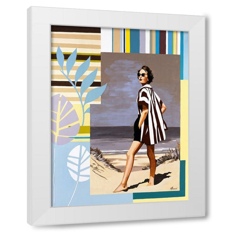 Femme III White Modern Wood Framed Art Print by Bernard, Anne