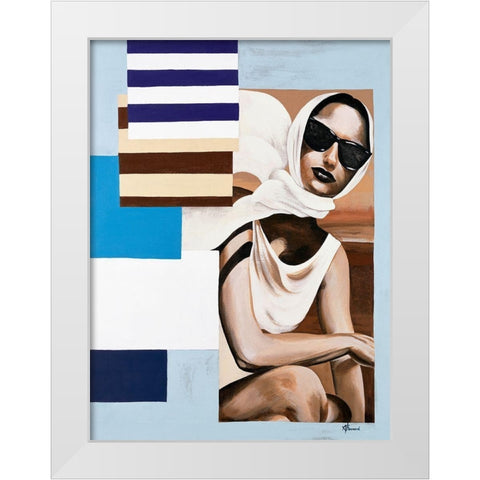 Femme IV White Modern Wood Framed Art Print by Bernard, Anne