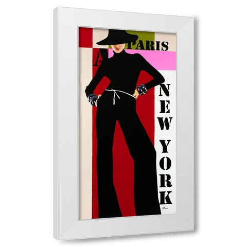 Femme V White Modern Wood Framed Art Print by Bernard, Anne