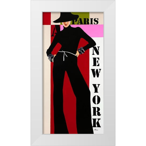 Femme V White Modern Wood Framed Art Print by Bernard, Anne