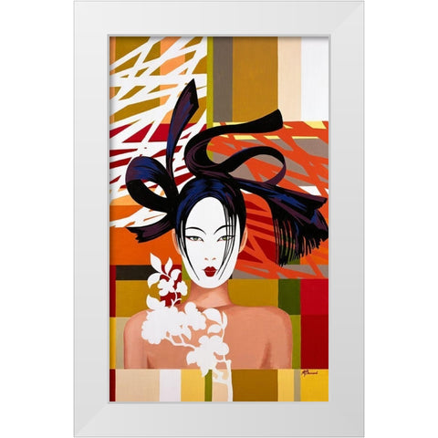 MAYUMI White Modern Wood Framed Art Print by Bernard, Anne