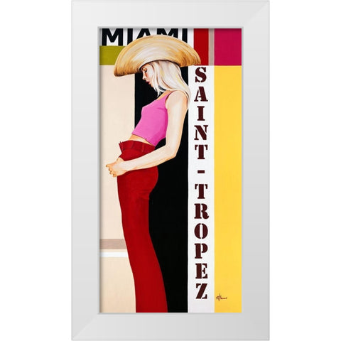 Femme VIII White Modern Wood Framed Art Print by Bernard, Anne