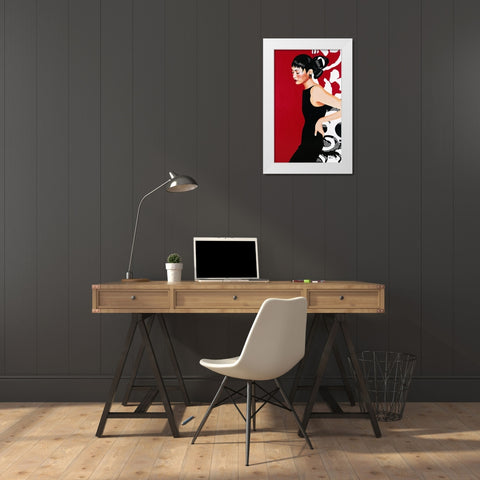 Femme X White Modern Wood Framed Art Print by Bernard, Anne