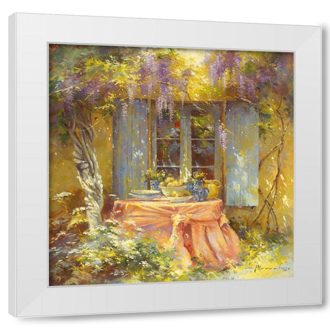 Couleurs du printempsÂ  White Modern Wood Framed Art Print by Messely, Johan