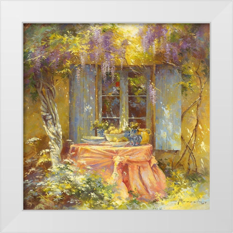 Couleurs du printempsÂ  White Modern Wood Framed Art Print by Messely, Johan