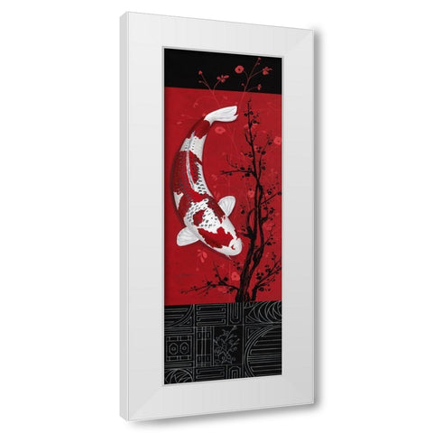 Premium Kujaku White Modern Wood Framed Art Print by Gruhn, Nicole